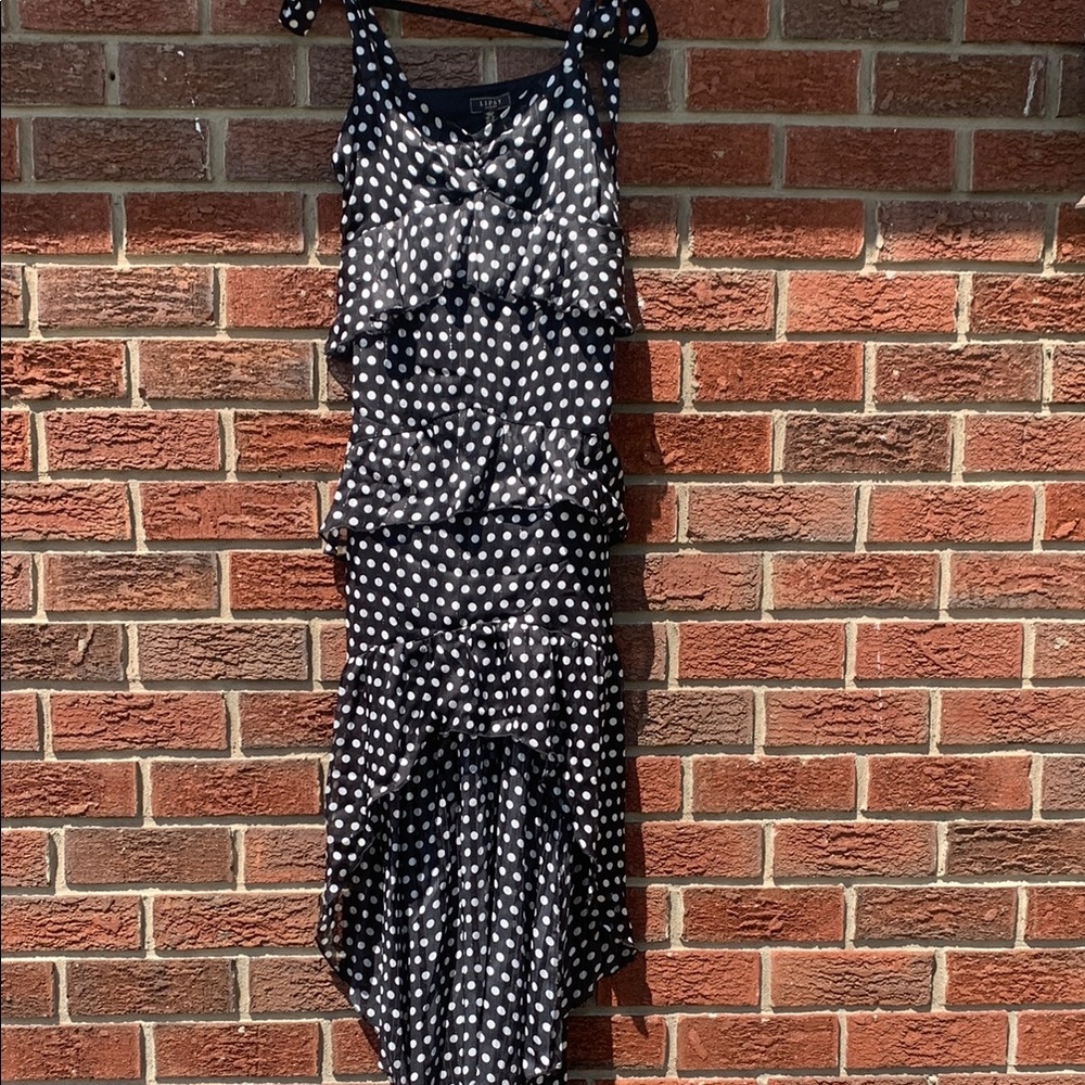 Chic Black Polka Dot Dress Lipsy